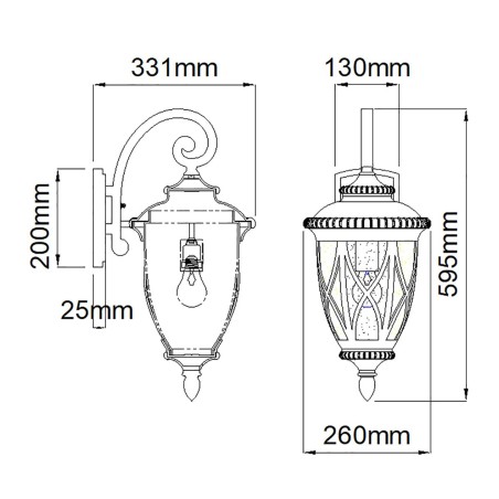 Aplique de pared de exterior Admirals Cove L
