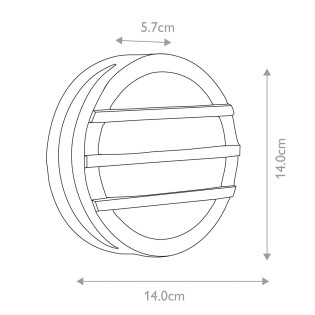 Aplique de pared de exterior Ano II