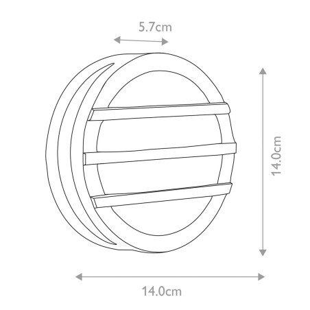 Aplique de pared de exterior Ano II
