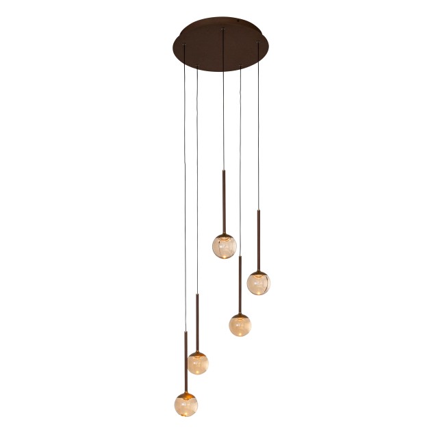Lámpara colgante LED Calina Ámbar CCT DIM (5x8.2W)