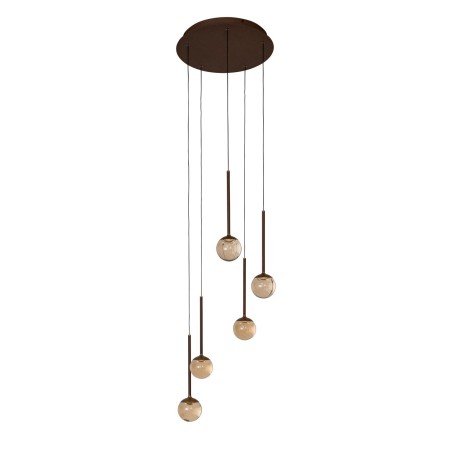 Lámpara colgante LED Calina Ámbar CCT DIM (5x8.2W)