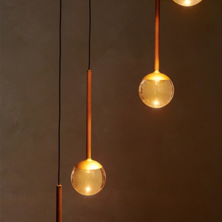 Lámpara colgante LED Calina Ámbar CCT DIM (5x8.2W)