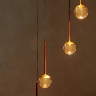 Lámpara colgante LED Calina Ámbar CCT DIM (5x8.2W)