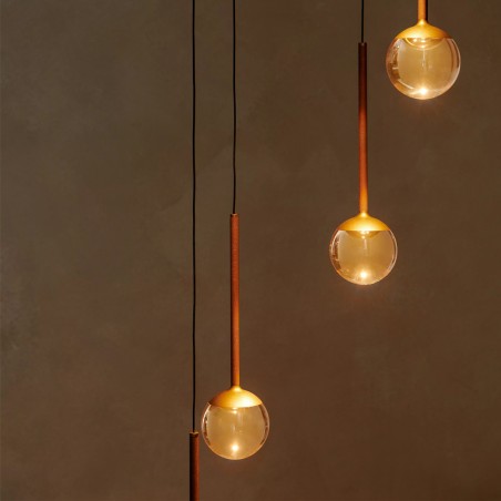 Lámpara colgante LED Calina Ámbar CCT DIM (5x8.2W)
