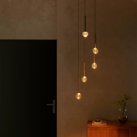 Lámpara colgante LED Calina Ámbar CCT DIM (5x8.2W)