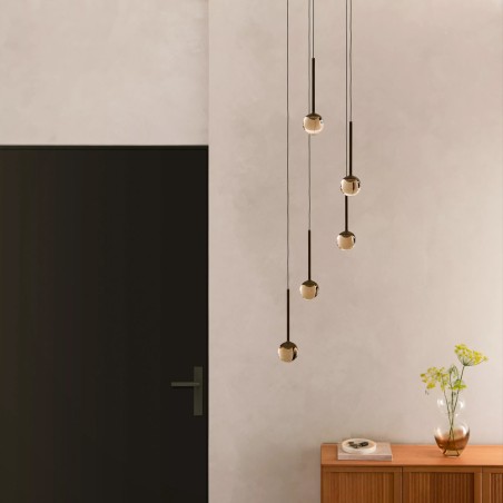 Lámpara colgante LED Calina Ámbar CCT DIM (5x8.2W)