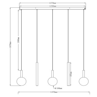 Lámpara colgante LED Jasmine CCT Dim (5x4W)