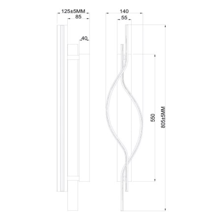 Aplique de pared LED Lambada Dim (20W)