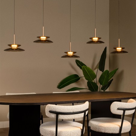 Lámpara colgante LED Santiago (5x10W)