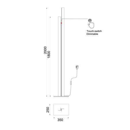 Lámpara de pie LED Manhattan Dim (48W)