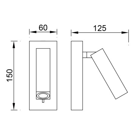 Aplique LED con interruptor Tarifa (3W)