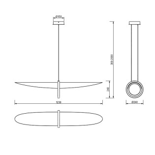 Lámpara colgante LED Orbita (48W)