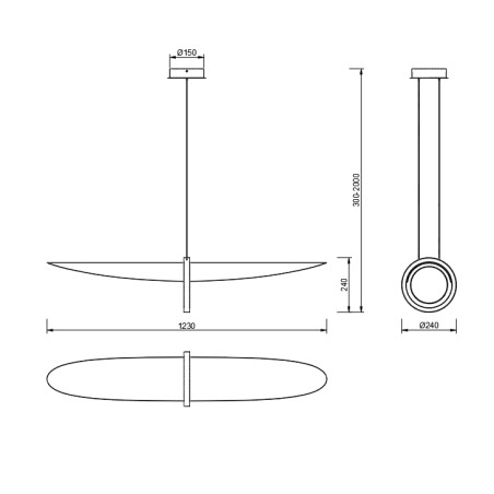 Lámpara colgante LED Orbita (48W)