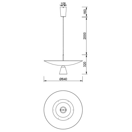 Lámpara de techo LED Vortex (40W)