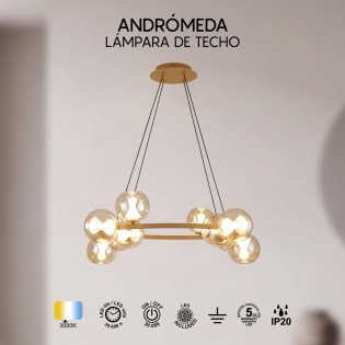 Lámpara de techo LED Andrómeda (10x5W)