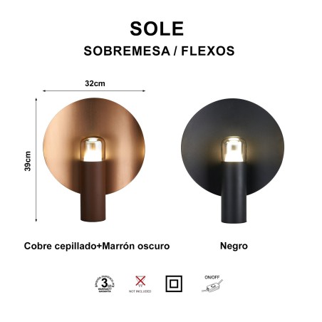 Lámpara de mesa Sole