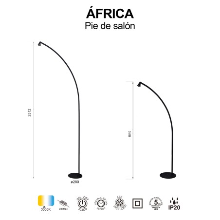 Lámpara de pie LED Africa (5W)