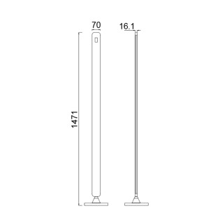 Lámpara de pie LED Blade CCT Dim (50W)