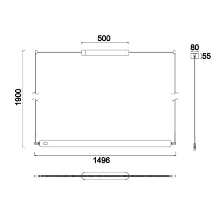 Lámpara de techo LED Blade CCT Dim (50W)