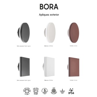 Aplique de exterior LED Bora II (9.6W)