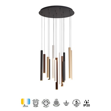 Lámpara colgante LED Cala (14x6W)