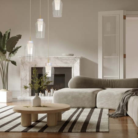 Lámpara colgante Nora Mármol Blanco (5 luces)