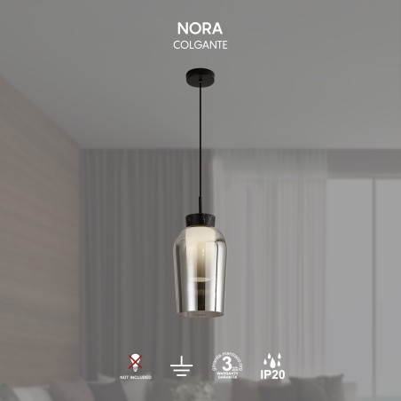 Lámpara de techo Nora Mármol Negro