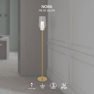 Lámpara de pie Nora Mármol Blanco
