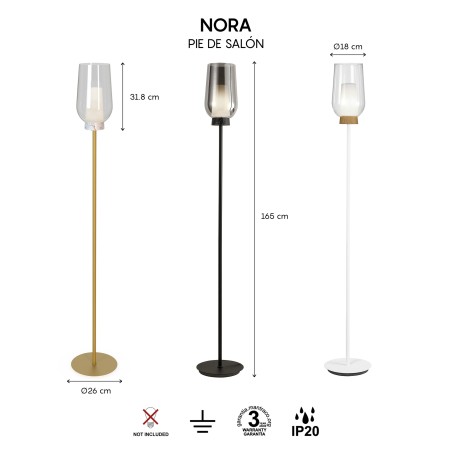 Lámpara de pie Nora Madera