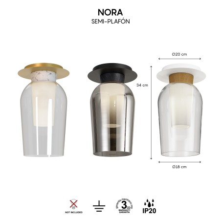 Plafón de techo Nora Madera