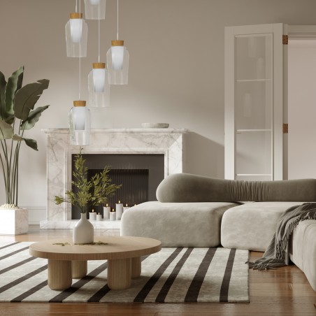 Lámpara colgante Nora Madera (5 luces)