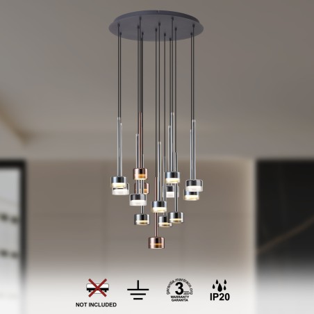 Lámpara colgante Tonic II (14 luces)