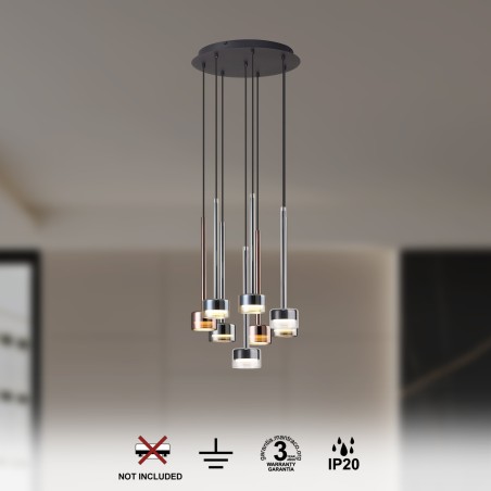 Lámpara de techo Tonic II (8 luces)