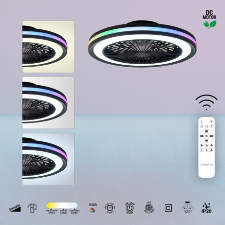 Ventilador LED Gamer RGB CCT Dimmable (60W)