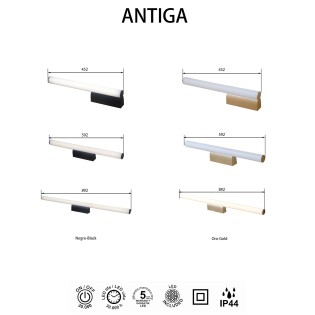 Aplique de pared para baños LED Antiga (12W)