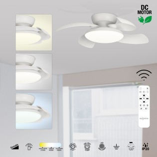 Ventilador LED con aspas desplegables Aloha CCT (45W)
