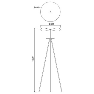 Lámpara de pie trípode LED Abisal CCT Dim (18W)