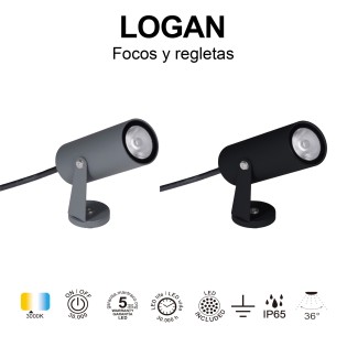 Foco de exterior LED Logan IP65 (6W)