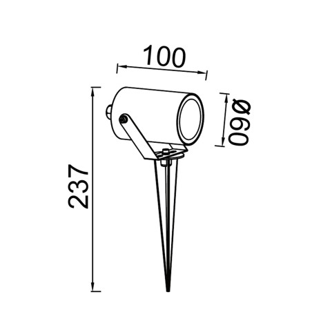 Foco con piqueta LED Quebec IP65 (10W)