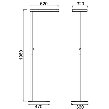 Lámpara de pie LED Marsala DIM (55+45W)