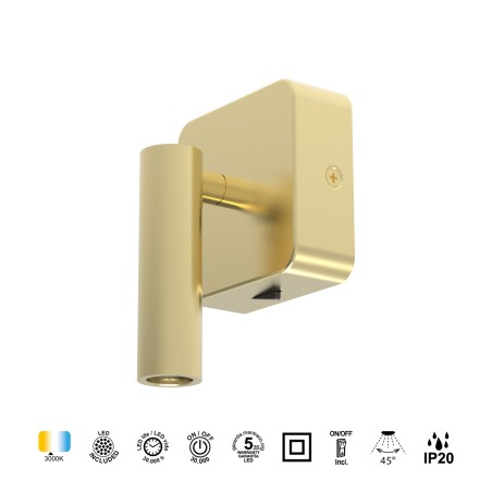 Aplique de pared con lector LED Popa (3W)