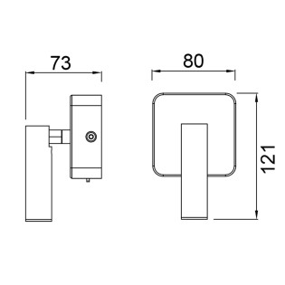 Aplique de pared con lector LED Popa (3W)