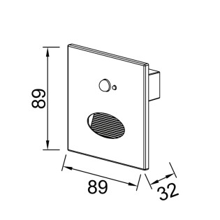 Aplique bañador de pared LED Proa Sensor (3W)