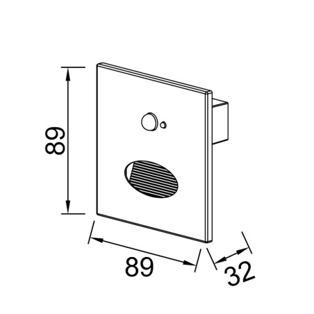 Aplique bañador de pared LED Proa Sensor (3W)