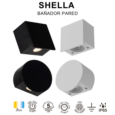 Aplique bañador de pared LED Sella C (3W)