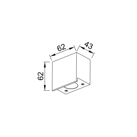 Aplique bañador de pared LED Sella C (3W)