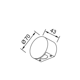 Aplique bañador de pared LED Sella R (3W)