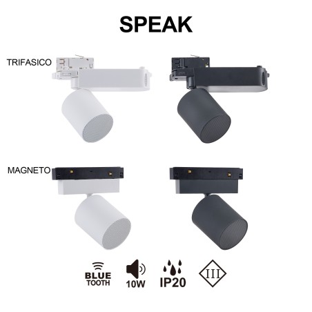 Altavoz bluetooh para carril trifásico Speak (10W)