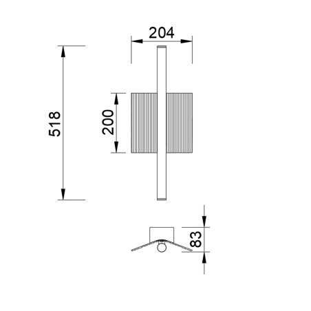 Aplique de pared LED Vela Cristal W145 CCT Dim (10W)