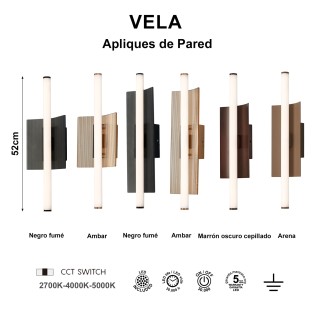 Aplique de pared LED Vela Cristal W204 CCT Dim (10W)